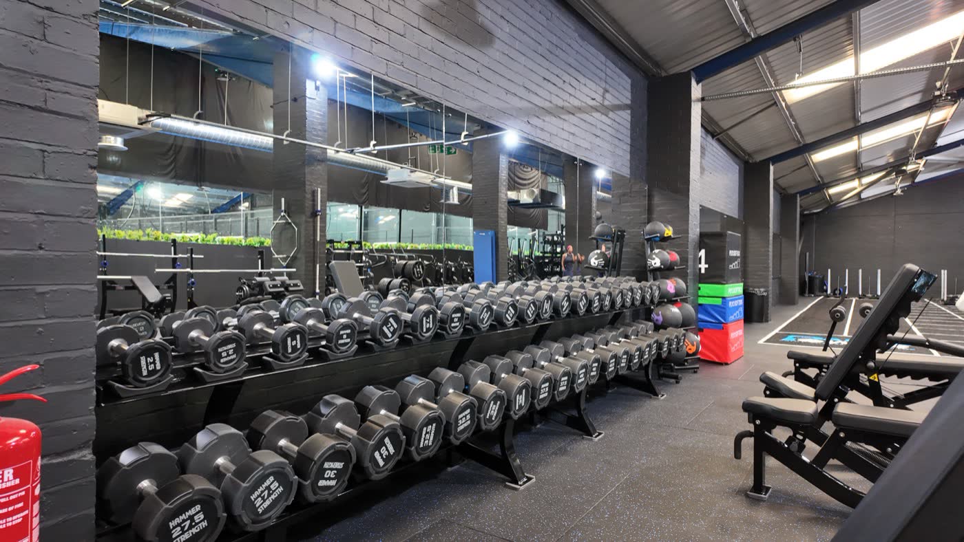 Dumbbell rack and benches