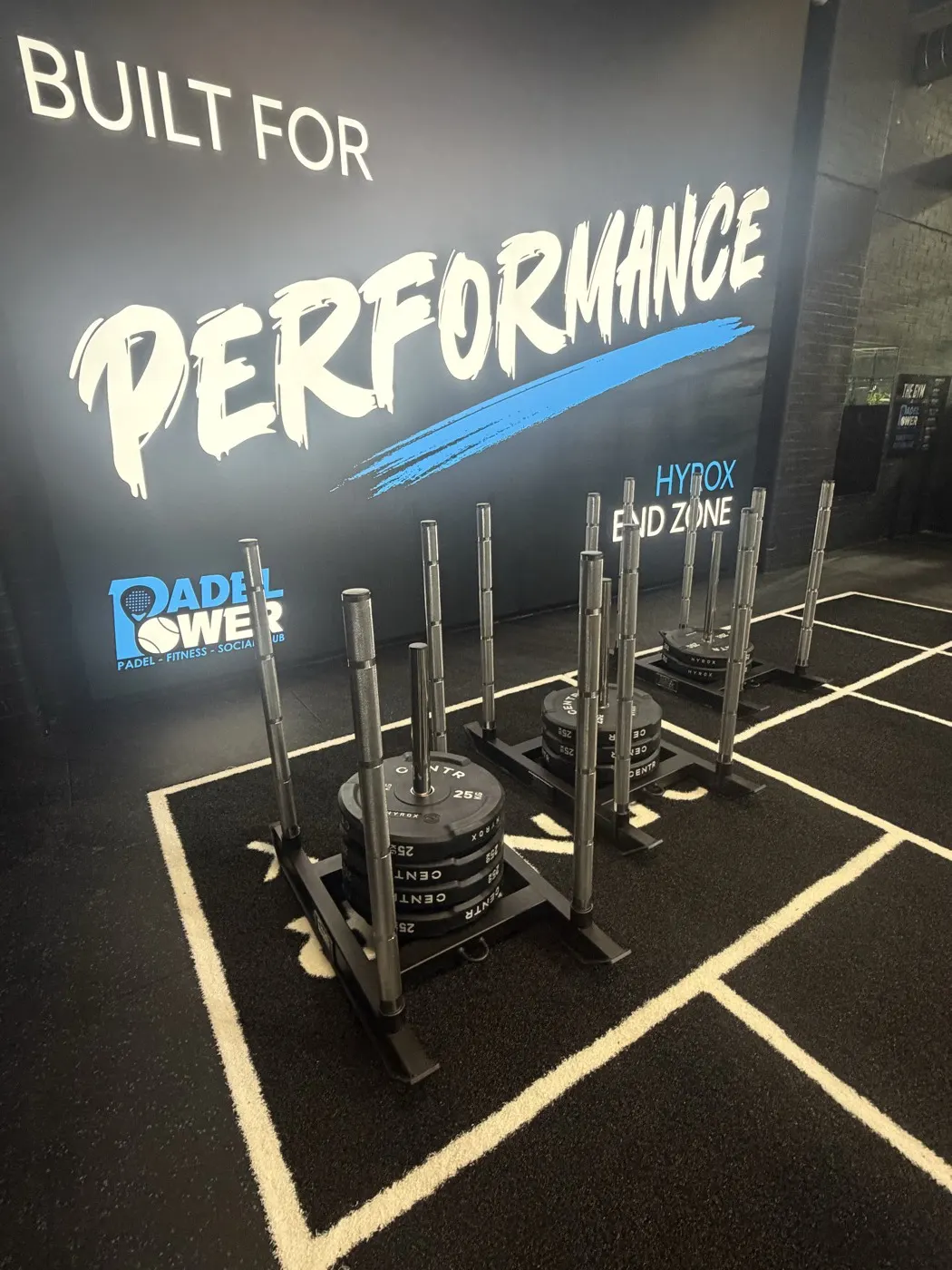 The Built for Performance wall in the HYROX zone