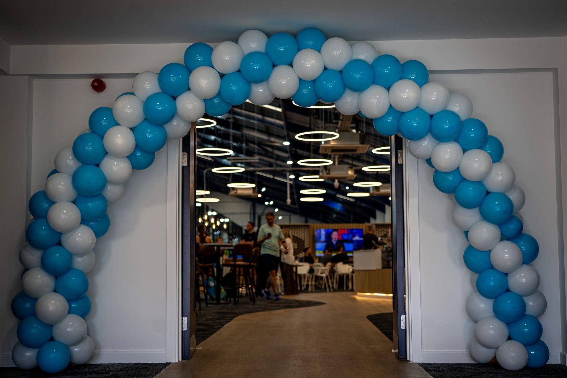 The clubhouse entrance on opening day