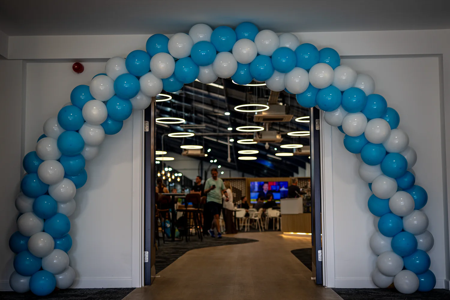 The clubhouse entrance on opening day